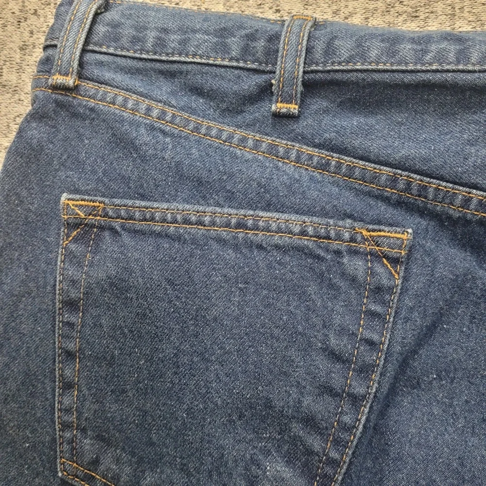 Eddie Bauer Mens Regular Fit Straight Leg Dark Wash Denim Jeans FLAW 36x34